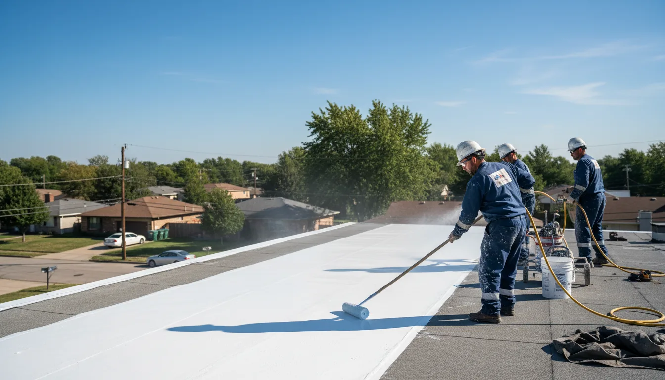Commercial roof coating in Leeds, ME near me